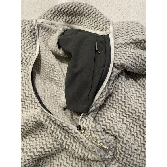 PATAGONIA R1 Air Zip-Neck Pullover Wool White Women Med Gorpcore - Picture 7 of 7